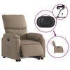 vidaXL Fauteuil inclinable &eacute;lectrique cappuccino similicuir
