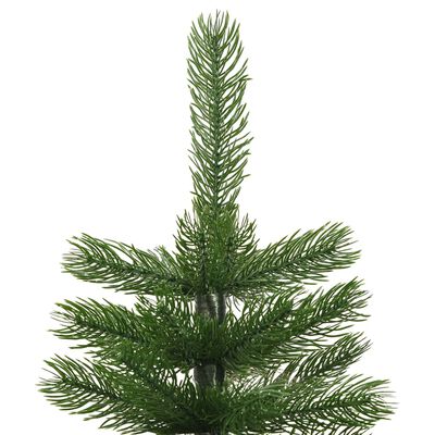 vidaXL Sapin de Noël artificiel mince avec support 180 cm PE