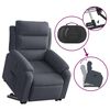 vidaXL Fauteuil inclinable &eacute;lectrique gris fonc&eacute; velours