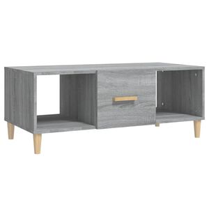 vidaXL Table basse sonoma gris 102x50x40 cm bois d'ing&eacute;nierie