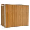 vidaXL Abri de jardin mural Marron 118x194x178 cm M&eacute;tal galvanis&eacute;