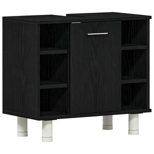 vidaXL Cabinet de salle de bain Ch&ecirc;ne noir 60 x 32 x 54 cm