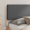 vidaXL Cadre de lit avec t&ecirc;te de lit rembourr&eacute;e Gris fonc&eacute;