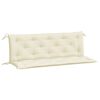vidaXL Coussins de banc de jardin lot de 2 blanc crème tissu Oxford