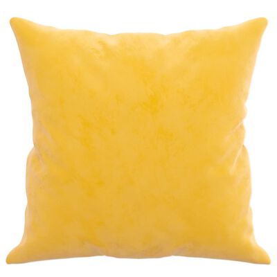 vidaXL Coussins décoratifs lot de 2 Jaune 40x40 cm Velours