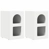 vidaXL Table de chevet ELST 2 pi&egrave;ces Blanc 29,5 x 33,5 x 50 cm