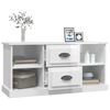 vidaXL Meuble TV blanc brillant 99,5x35,5x48 cm bois d'ing&eacute;nierie