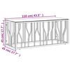 vidaXL Table basse dor&eacute; 110x45x45 cm acier inoxydable et verre