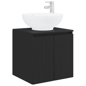 vidaXL Vanit&eacute; de lavabo mural Noir 49,5 x 44,5 x 65 cm