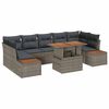 vidaXL Ensemble de canap&eacute; de jardin 8 pc Gris et marron