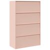 vidaXL Armoire de rangement avec stockage 2 pcs Rose 90 x 40 x 140 cm