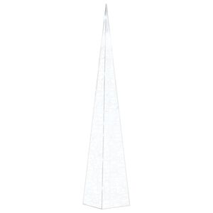 vidaXL C&ocirc;ne lumineux d&eacute;coratif &agrave; LED Acrylique Blanc froid 90 cm
