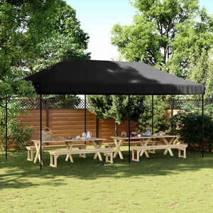 vidaXL Tente de r&eacute;ception pliable escamotable noir 580x292x315 cm