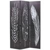 vidaXL Cloison de s&eacute;paration pliable 120 x 170 cm Plumes Noir et blanc
