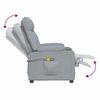 vidaXL Fauteuil de massage inclinable Gris clair Tissu