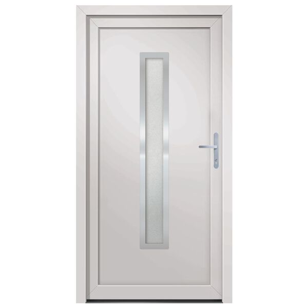 vidaXL Porte d'entr&eacute;e Blanc 98x208 cm PVC