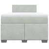 vidaXL Sommier &agrave; lattes de lit et matelas gris clair 120x190cm velours