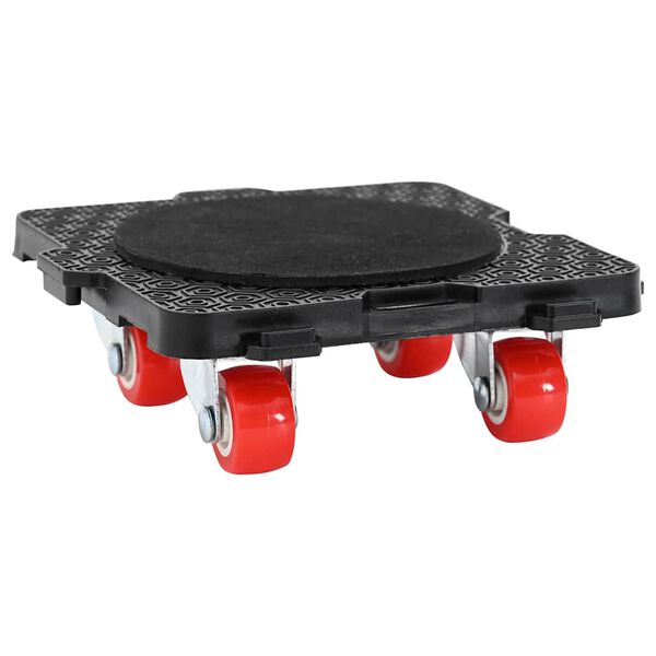 vidaXL Roulettes pour meubles 4 pi&egrave;ces avec &eacute;l&eacute;vateur Noir 13,5 x 13,5 x 4,2 cm 300 kg