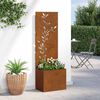 vidaXL &Eacute;cran de confidentialit&eacute; de jardin Floral Rouill&eacute; 50 x 140 cm