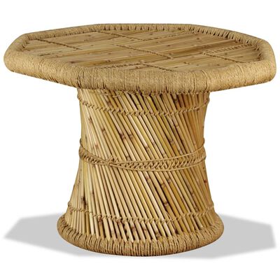 vidaXL Table basse bambou octogonale 60 x 60 x 45 cm