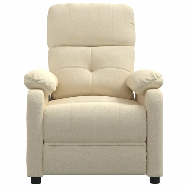 vidaXL Fauteuil de massage Crème Tissu