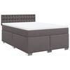 vidaXL Sommier &agrave; lattes de lit avec matelas Gris 140x200 cm Similicuir