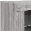 vidaXL Buffet avec lumi&egrave;res LED sonoma gris 123x37x67 cm