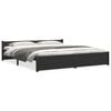 vidaXL Cadre de lit sans matelas noir bois massif 180x200 cm