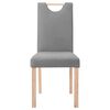 vidaXL Chaises &agrave; manger lot de 2 gris clair tissu