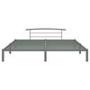vidaXL Cadre de lit sans matelas gris m&eacute;tal 180x200 cm