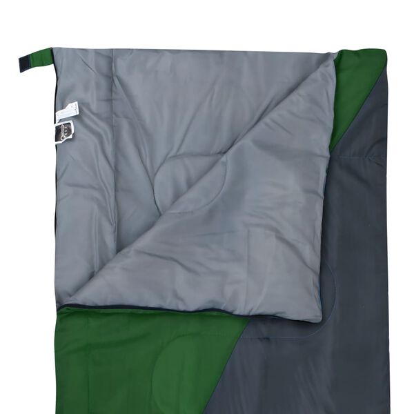 vidaXL Sac de couchage l&eacute;ger en forme d'enveloppe Vert 1 100 g 10&deg;C