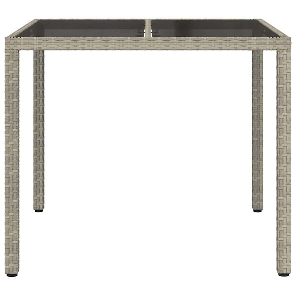 vidaXL Table de Jardin Gris 90 x 90 x 75 cm polyrotin