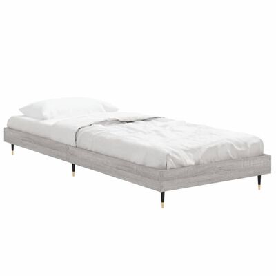 vidaXL Cadre de lit sans matelas sonoma gris 75x190 cm