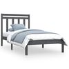 vidaXL Cadre de lit sans matelas gris 90x200 cm bois massif