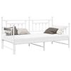 vidaXL Cadre de lit de jour Blanc 100 x 190 cm Acier