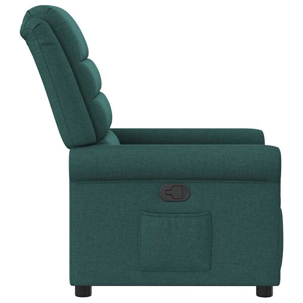 vidaXL Fauteuil inclinable Vert fonc&eacute; Tissu
