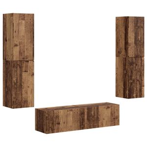 vidaXL Ensemble meuble TV 6 pcs Bois Ancien Bois d'ing&eacute;nierie