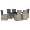 vidaXL Ensemble de salle &agrave; manger pour jardin 7 pcs Gris polyrotin