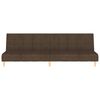 vidaXL Canapé-lit à 2 places avec repose-pied Marron Tissu