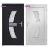 vidaXL Porte d'entr&eacute;e anthracite 88x200 cm PVC