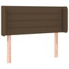 vidaXL T&ecirc;te de lit &agrave; LED Marron fonc&eacute; 103x16x78/88 cm Tissu