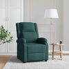 vidaXL Fauteuil inclinable Vert fonc&eacute; Tissu