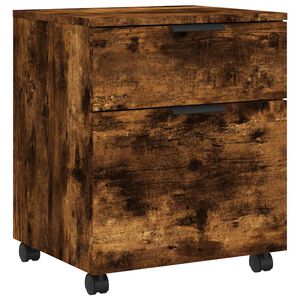vidaXL Classeur mobile avec roues Chêne fumé 45x38x54 cm Bois