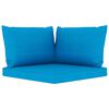 vidaXL Salon de jardin 4 pcs avec coussins bleu clair