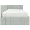 vidaXL Cadre de lit d'angle avec matelas 2 pcs Gris clair Velours