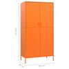 vidaXL Garde-robe Orange 90x50x180 cm Acier