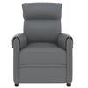 vidaXL Fauteuil de massage &eacute;lectrique Gris Similicuir