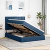 vidaXL Lit avec rangement et matelas Bleu 140 x 190 cm Polyester