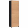 vidaXL Haut Armoire FLORIN Noir 60 x 35 x 182 cm Bois d'ing&eacute;nierie