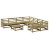vidaXL Salon de jardin 9 pcs bois de pin impr&eacute;gn&eacute;